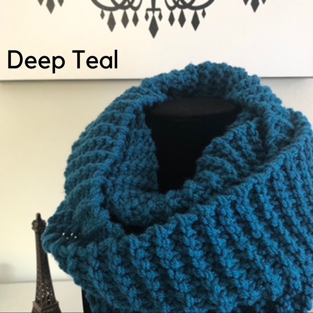 Dark Teal Infinity Scarf
